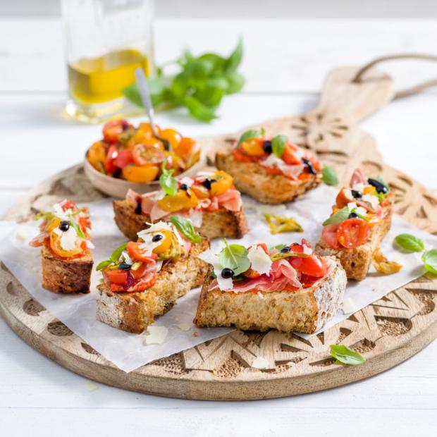 Bruschetta met Italiaanse ham