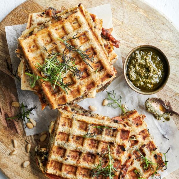 Gaufres au pain salées