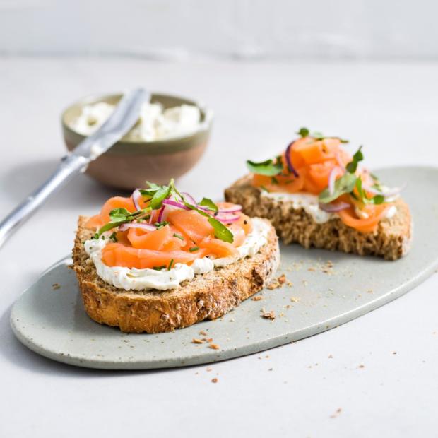 Toast au saumon
